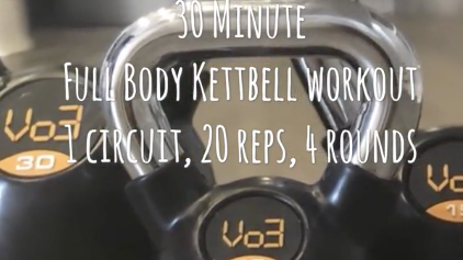 30-minute Full Body Kettlebell Home Workout