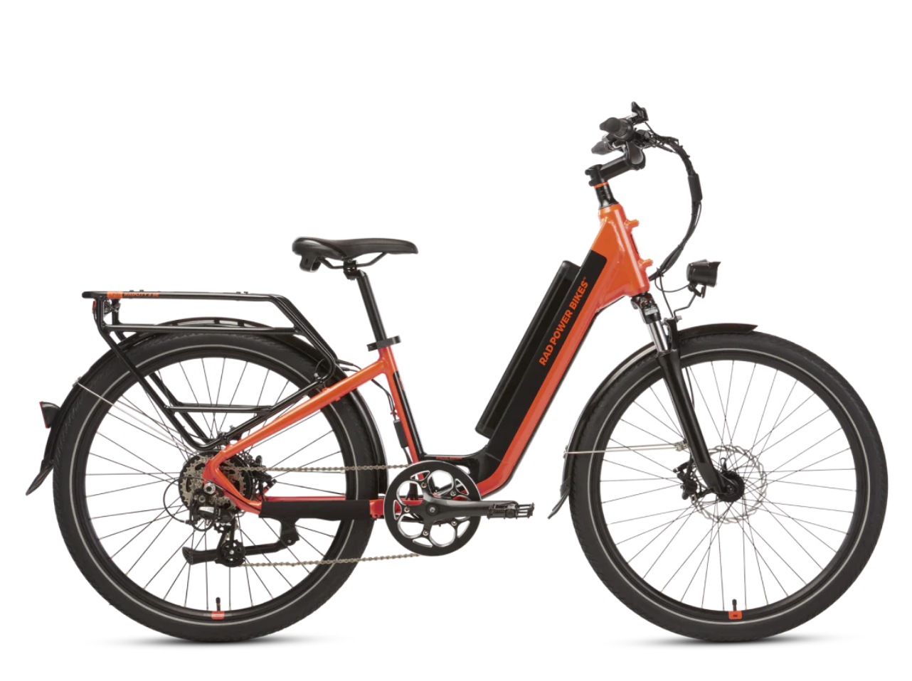 Rad Power Bikes RadCity 5 Plus Electric Commuter Bike Tiger Orange