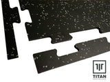 Titan Premium Rubber Gym Floor Tiles- 4 Pack