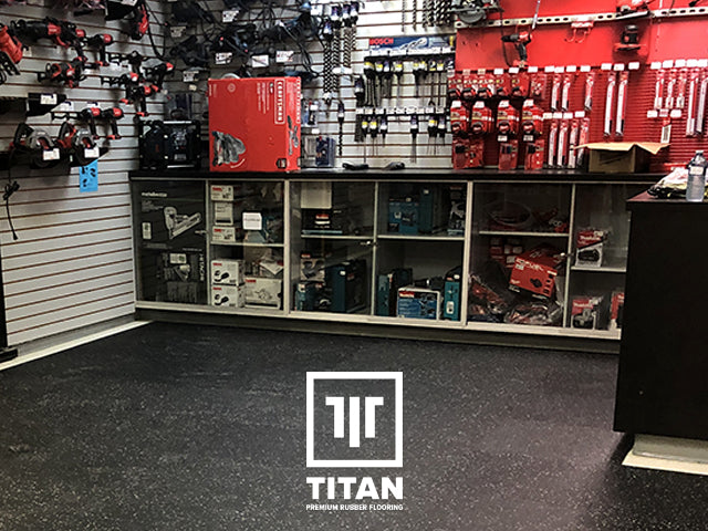 Titan Premium Rubber Gym Floor Tiles 4 Pack Spartan Fitness