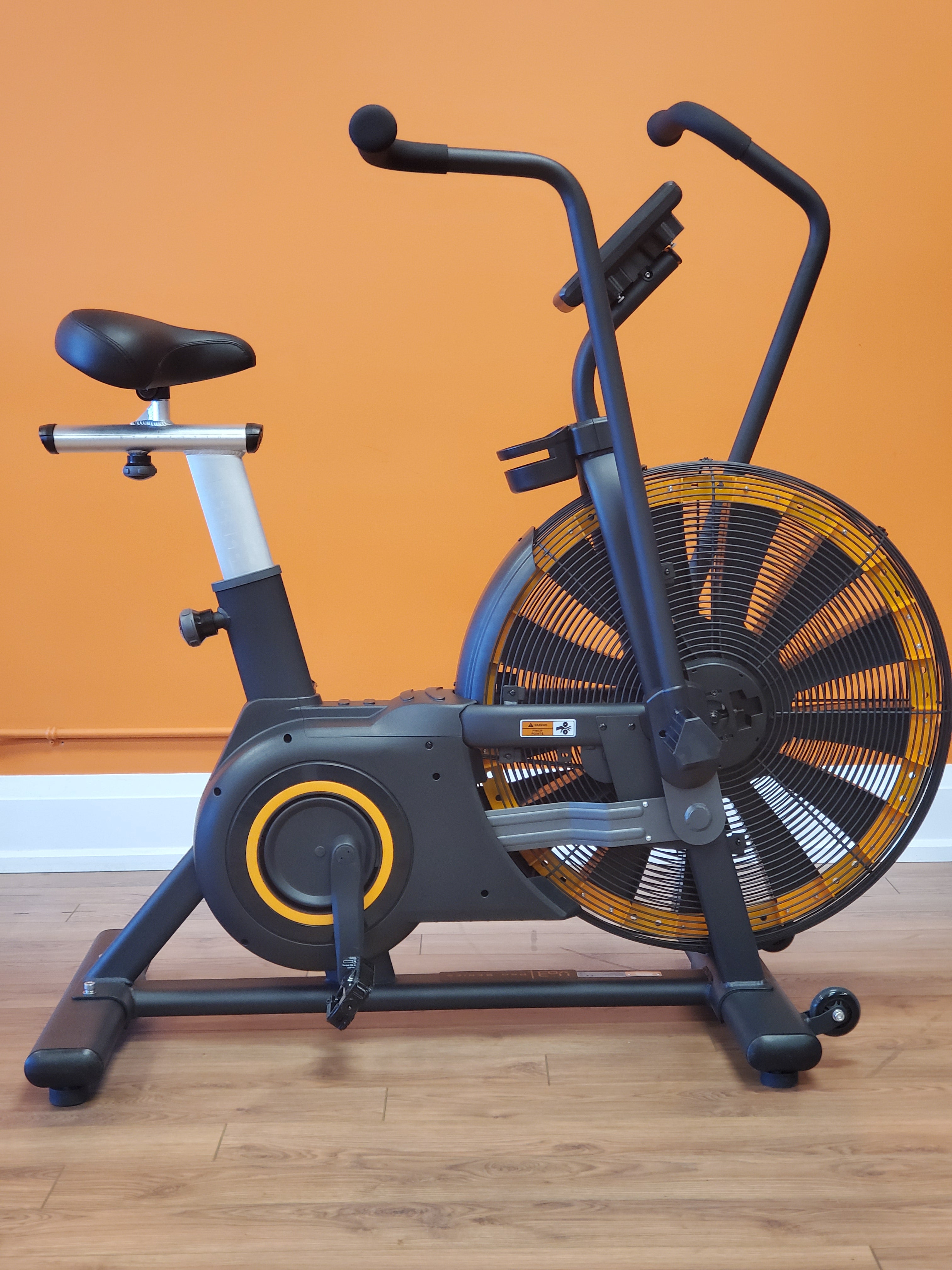 Exercise bike with a fan outlet